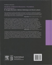 Handbook of Behavioral Economics. Foundations and Applications 1