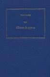  Voltaire - Les oeuvres complètes de Voltaire - Tome 74A, Oeuvres de 1772 (I).