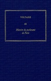  Voltaire - Les oeuvres complètes de Voltaire - Tome 68, Histoire du Parlement de Paris.