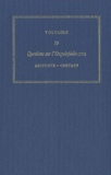  Voltaire - Les oeuvres complètes de Voltaire - Tome 39, Questions sur l'Encyclopédie, par des amateurs (3) Aristote - Certain.
