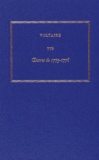  Voltaire - Les oeuvres complètes de Voltaire - Tome 77B, Oeuvres de 1775-1776.