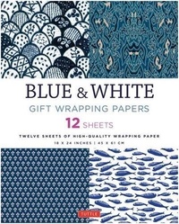  Tuttle - Gift wrapping papers blue & white.