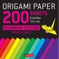  Anonyme - Origami paper 200 sheets rainbow colors 6" (15 cm).