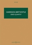 Sir harrison Birtwistle - Hawkes Pocket Scores HPS 1482 : Oboe Quartet - HPS 1482. oboe, violin, viola and cello. Partition d'étude..