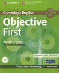 Annette Capel - Objective First - Student's Book without Answers. 1 Cédérom