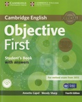 Annette Capel - Objective First - Student's Book with Answers. 1 Cédérom + 2 CD audio