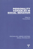 Thomas Blass - Personality Variables in Social Behavior.