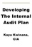  Kaya Kwinana - Developing The Internal Audit Plan.