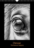 Brigitte Dumont - Peintures et dessins de chevaux (Calendrier mural 2017 DIN A4 vertical) - Chevaux: peintures et dessins (Calendrier mensuel, 14 Pages ).