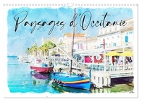 Sudpastel Sudpastel - CALVENDO Places  : Paysages d'Occitanie (Calendrier mural 2024 DIN A3 vertical), CALVENDO calendrier mensuel - Série de 12 tableaux, créations originales de paysages d'Occitanie.