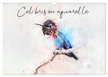 Sudpastel Sudpastel - CALVENDO Animaux  : Colibris en aquarelle (Calendrier mural 2024 DIN A3 vertical), CALVENDO calendrier mensuel - Série de 12 tableaux, créations originales de portraits de colibris..