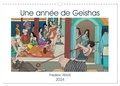 Frédéric Rekaï - CALVENDO Art  : Une année de Geishas (Calendrier mural 2024 DIN A3 vertical), CALVENDO calendrier mensuel - Un voyage graphique.