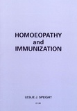 Leslie J Speight - Homoeopathy And Immunization.
