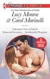Lucy Monroe et Carol Marinelli - Pregnant With The Billionaire's Baby - Valentino's Love-Child / Innocent Secretary…Accidentally Pregnant.