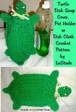  Lori Stade - Turtle DIsh Soap Cover, Hot Pad or Dish Cloth Crochet Pattern.