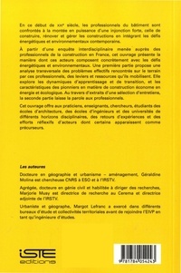 Les professionnels du bâtiment face aux défis énergétiques et environnementaux. Compétences et pratiques en transition