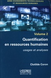 Clotilde Coron - Quantification en ressources humaines - Usages et analyses.