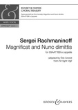 Serge Rachmaninoff - Boosey &amp; Hawkes Choral Treasury  : Magnificat and Nunc Dimittis - adapted from "All Night Vigil" ("Vespers"). mixed choir (SSAATTBB) a cappella. Partition de chœur..
