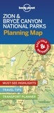  Lonely Planet - Zion & Bryce Canyon National Parks planning map.