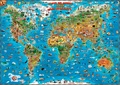  Craenen - Carte du monde pour enfants plastifiée - 137 cm x 97 cm.