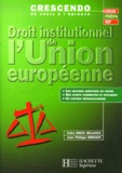 Claire Brice-Delajoux et Jean-Philippe Brouant - Droit Institutionnel De L'Union Europeenne.