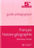 Alain Yaïche et Jean-Paul Bianchi - Guide pédagogique - Français Histoire Géographie Education civique 5e SEGPA.