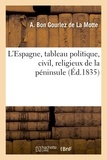Antoine Houdar de La Motte - L'Espagne, tableau politique, civil, religieux de la péninsule.