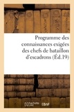  H. Charles-Lavauzelle - Programme des connaissances exigées des chefs de bataillon d'escadrons ou majors.