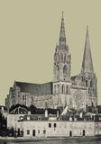 Michel Berthaud - Carnet ligné, Cathédrale de Chartres.