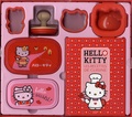  Hachette Pratique - Hello Kitty les recettes de cuisine - Avec 2 boîtes à bento, 2 emporte-pièce, 1 tampon à biscuits, 1 moule à oeuf.