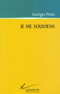 Georges Perec - Les choses communes Tome 1 : Je me souviens.