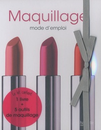 France Valentini - Maquillage mode d'emploi - Kit avec 1 livre et 5 outils de maquillage.