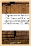  Hachette BNF - Département de Seine-et-Oise - Service médical des indigents.