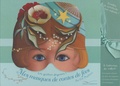 Eric Puybaret - Mes masques de contes de fées - Les goûters déguisés ! Le livre du royaume, 6 masques décorés, 12 cartes et 12 enveloppes.