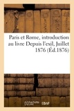  Levy - Paris et Rome, introduction au livre Depuis l'exil, Juillet 1876.