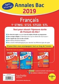 Annales BAC Francais 1res STMG/ST2S/STI2D/STL  Edition 2019