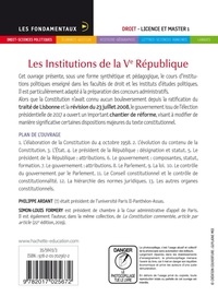 Les institutions de la Ve République 15e édition