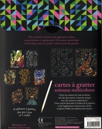 Cartes à gratter animaux multicolores