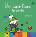 Marie-France Floury - Petit Lapin Blanc fait du vélo.