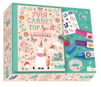 Louise Anglicas - Coffret Mon carnet top secret licornes - Avec 1 planche de stickers pour décorer son carnet, 3 surligneurs licornes colorés, 1 rouleau de masking tape, 1 cadenas et 2 clés pour mettre à l'abri ton carnet.