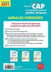 CAP Accompagnant éducatif petite enfance. Annales corrigées EP1-EP2-EP3  Edition 2021