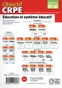 Education et système éducatif. Admission oral  Edition 2021