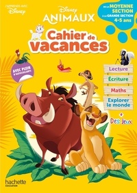  Disney - Cahier de vacances de la Moyenne section à la Grande section - Disney animaux.