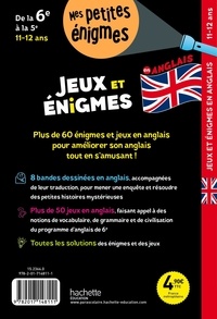 Jeux et énigmes en anglais de la 6e à la 5e. Cahier de vacances  Edition 2022