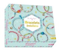  Mademoiselle Lupin - Mes bracelets brésiliens - Avec 2 coquillages cauri, 2 perles coquillage, des fils de coton, un disque en mousse et 8 anneaux dorés.
