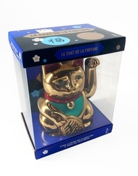  Hachette Pratique - Le Chat de la fortune (bronze) - Coffret avec 1 maneki-neko et 1 kakébo.