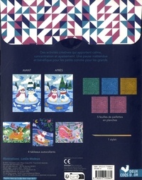 Paillettes en planche animaux de l'hiver. Avec 4 tableaux autocollants, 5 feuilles de paillettes et 1 stylet