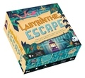 Julien Hervieux et Alexandre Roux - Labyrinthe Escape - Avec 1 boîte qui se déplie en plateau de jeu, 1 lampe filtre rouge, 1 livret, 76 cartes et 4 posters.