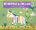 Sally Payne - Découpage et collage : Animaux rigolos - Coffret avec 5 tableaux à décorer, 10 pages de motifs, 1 planche de stickers, 1 bâton de colle et 2 paires de ciseaux.