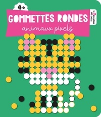 Sarah Delattre - Gommettes rondes Animaux pixels.